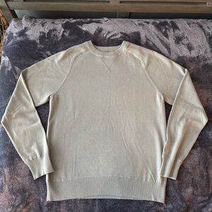 Aeropostale Men's Pullover Sweater Size Medium Ivory Lightweight Preppy